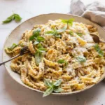 Cremige Zitronen-Basilikum-Zucchini-Alfredo-Pasta