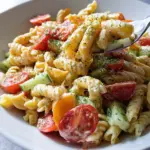 Cremiger Gurken-Tomaten-Pasta-Salat