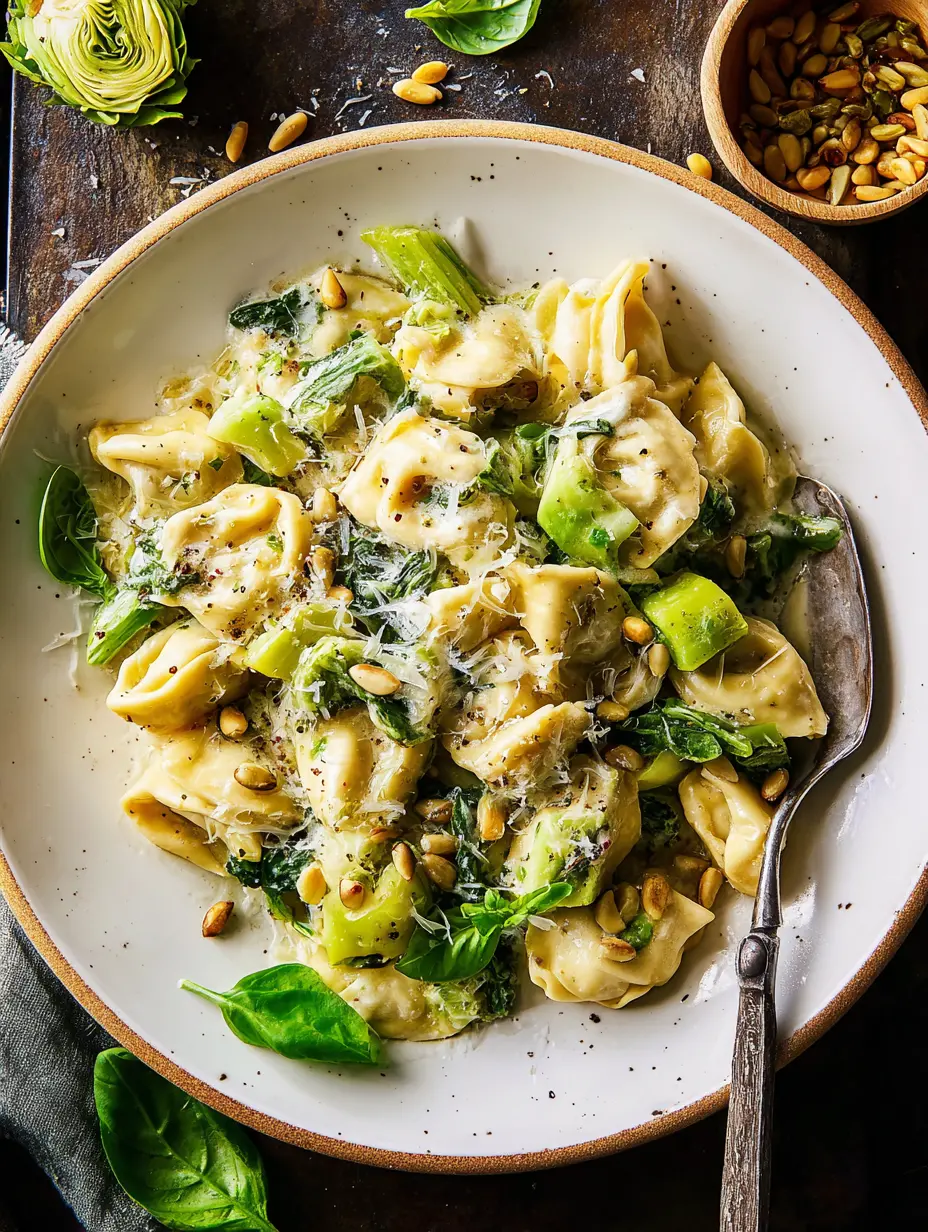 Ein-Topf Cremige Tortellini & Grünes