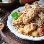 Einfacher Rhabarber-Crisp mit Haferstreuseln