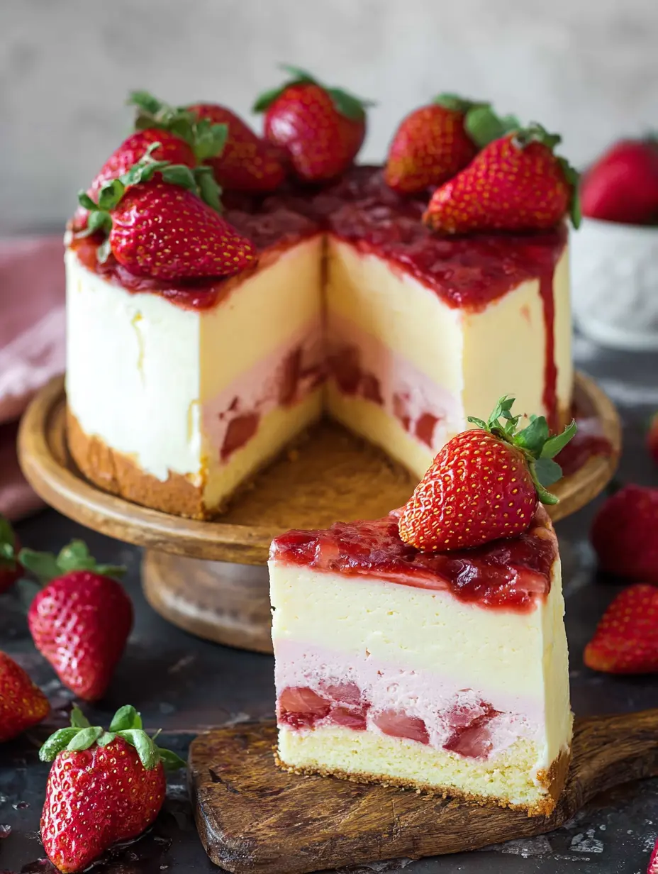 Erdbeer-Käsekuchen als Geburtstagsdessert