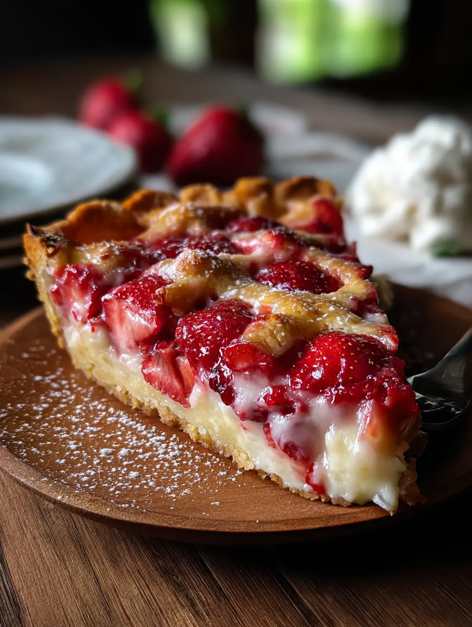 Erdbeer-Rhabarber-Pudding-Pie