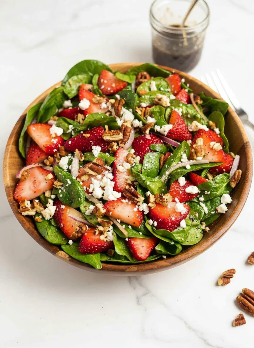 Erdbeer-Spinat-Salat