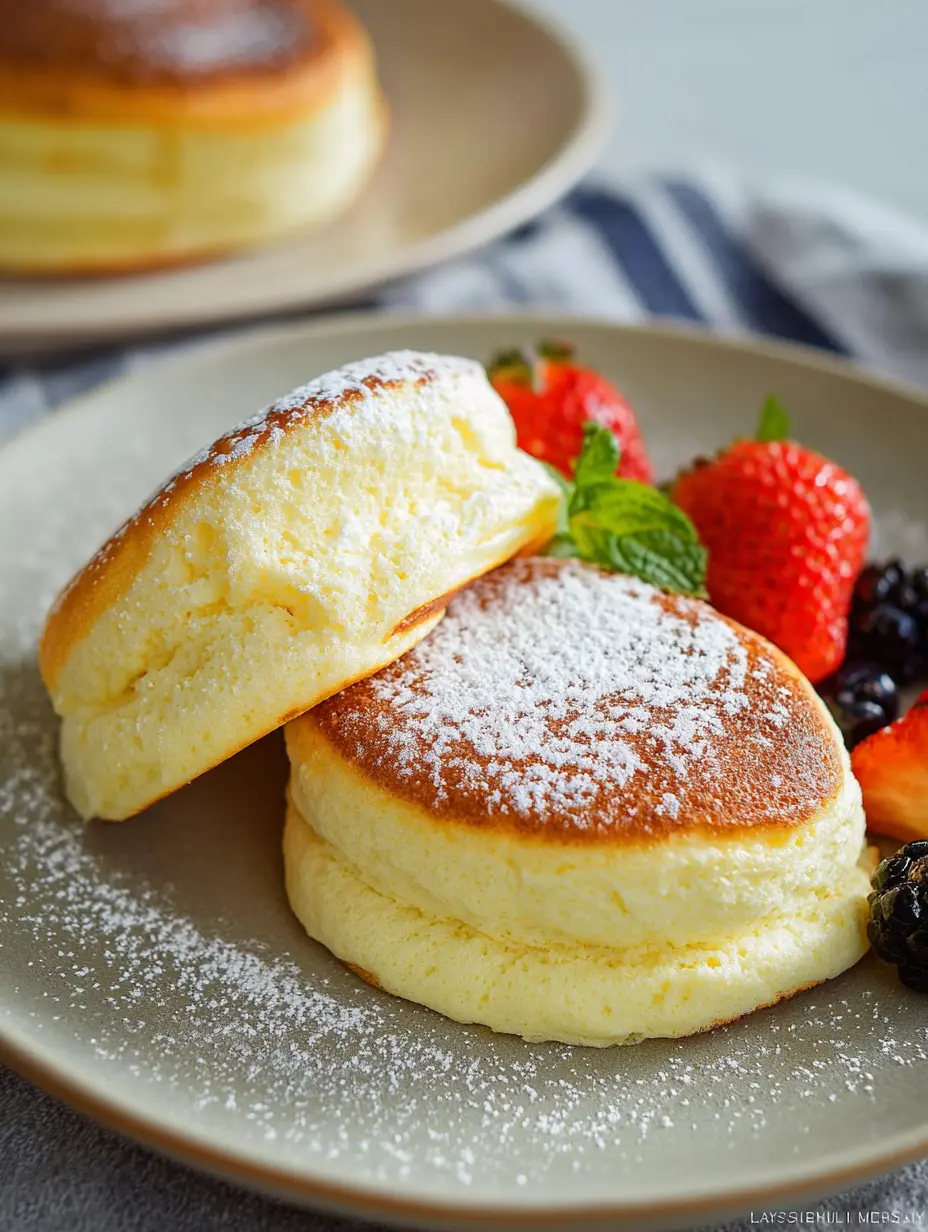 Fluffige japanische Soufflé-Pfannkuchen