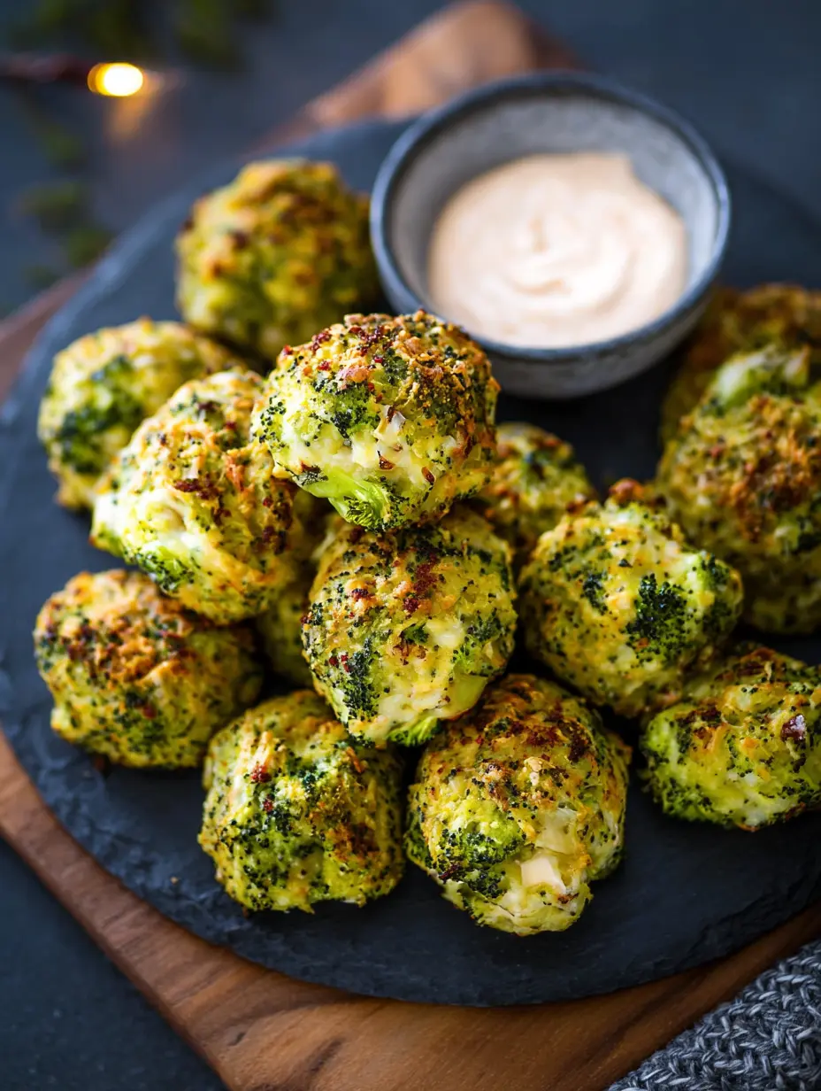 Gebackene Brokkoli-Käse-Bällchen