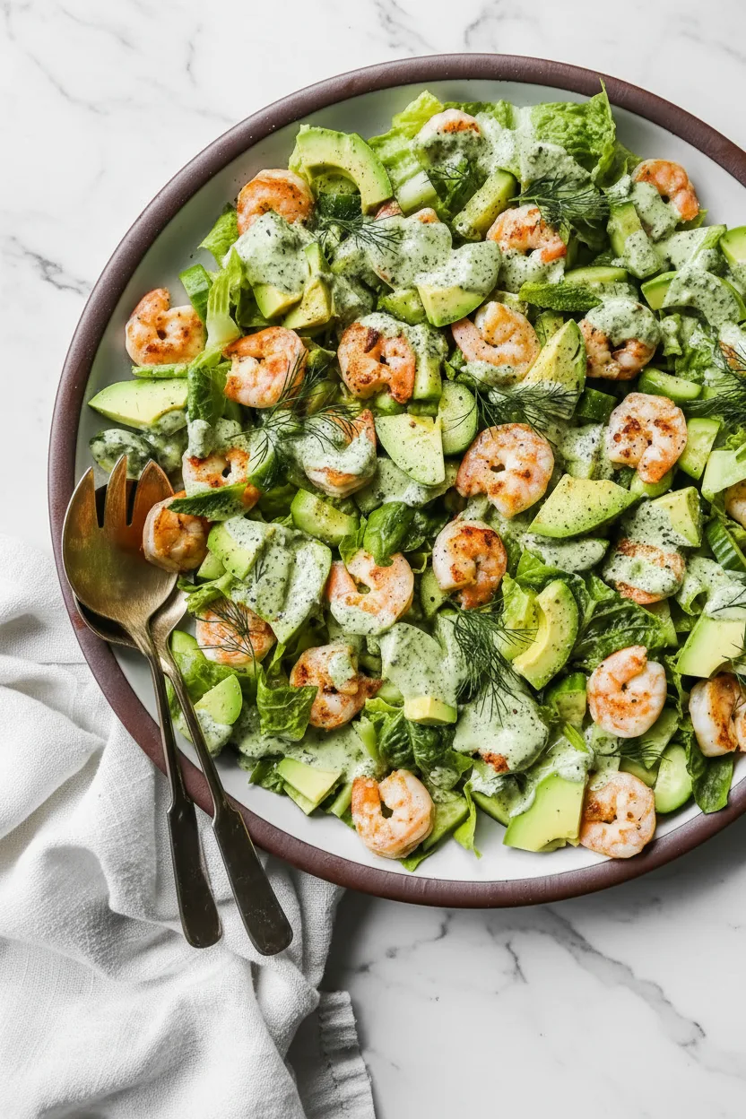 Gesunder Garnelen-Avocado-Salat