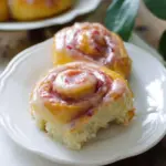 Glasierte Rhabarber-Süßrollen