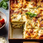 Hähnchen, Spinat & Artischocken Lasagne
