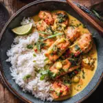 Im Ofen gebackener Kokos-Curry-Lachs