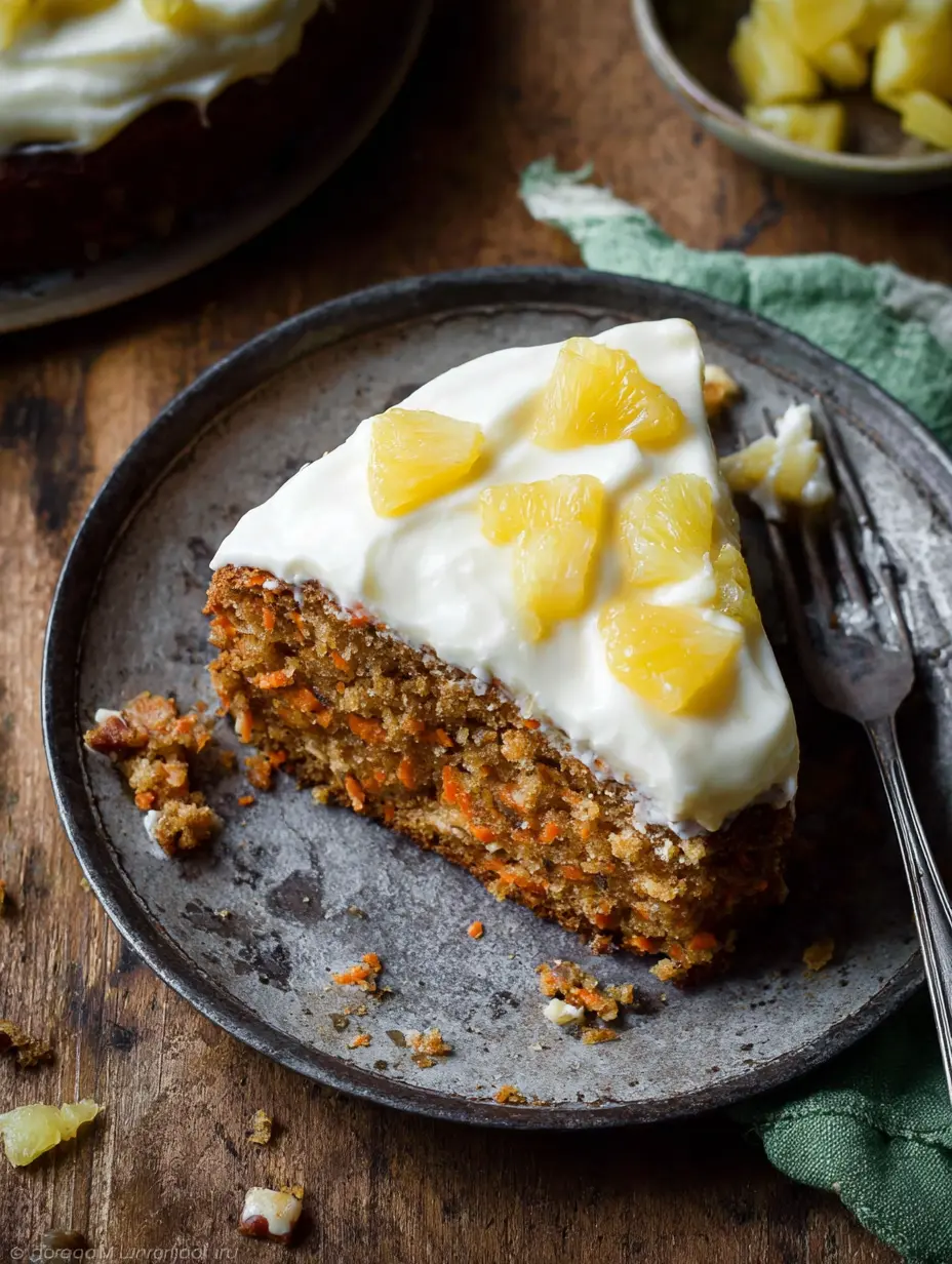 Karottenkuchen mit Ananas und Frischkäse-Frosting