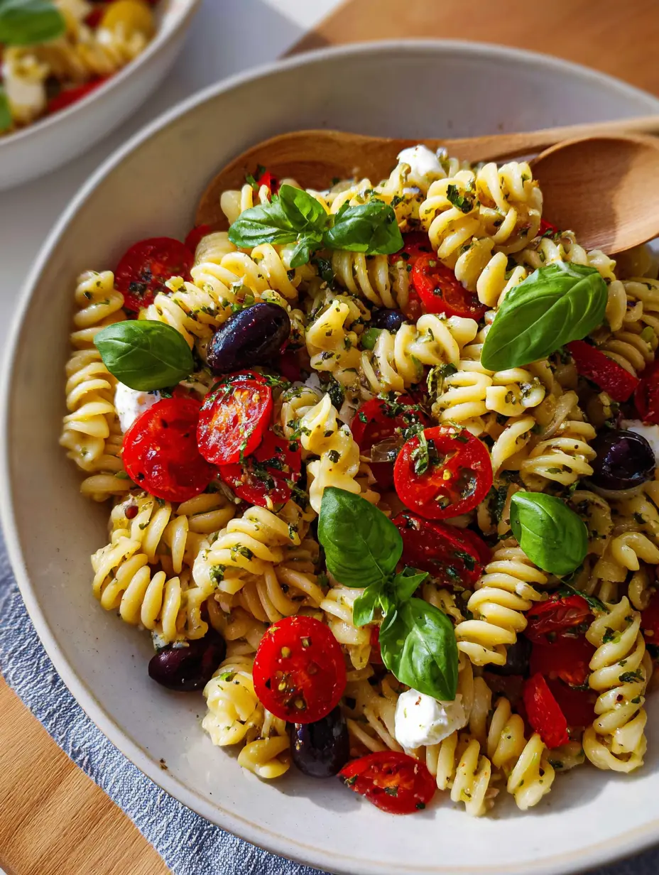 Klassischer Pasta-Salat mit italienischem Dressing