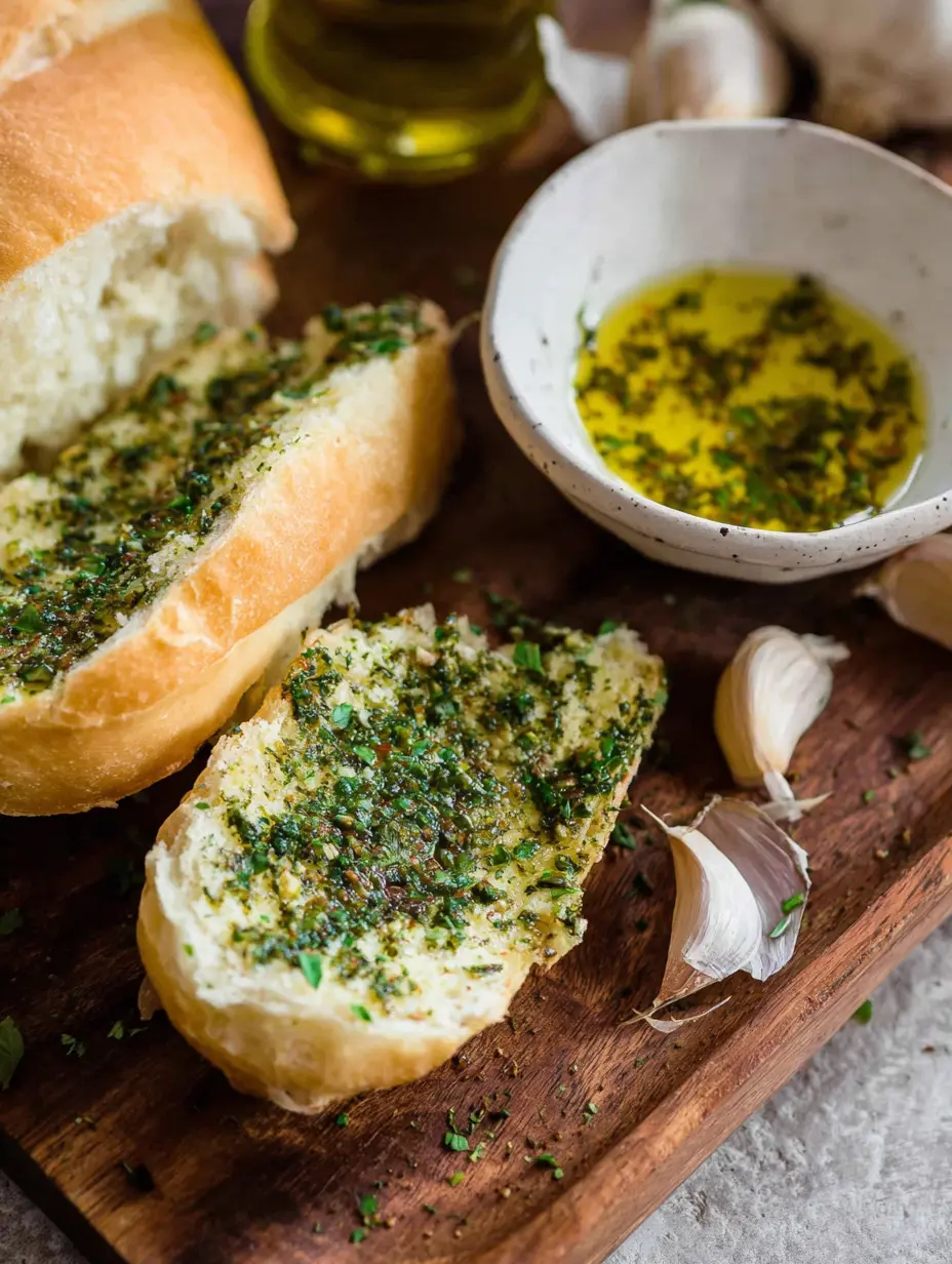 Knoblauch-Olivenöl-Brot-Dip