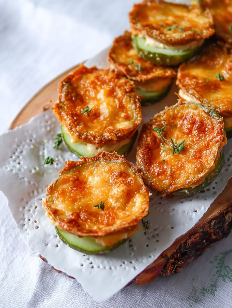 Knusprige Gurken-Käse-Häppchen