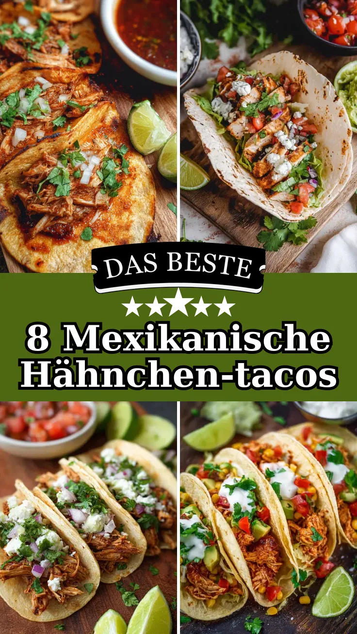 8 köstliche mexikanische Hähnchen-Tacos-Rezepte