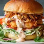 Kokosnuss Garnelen Burger