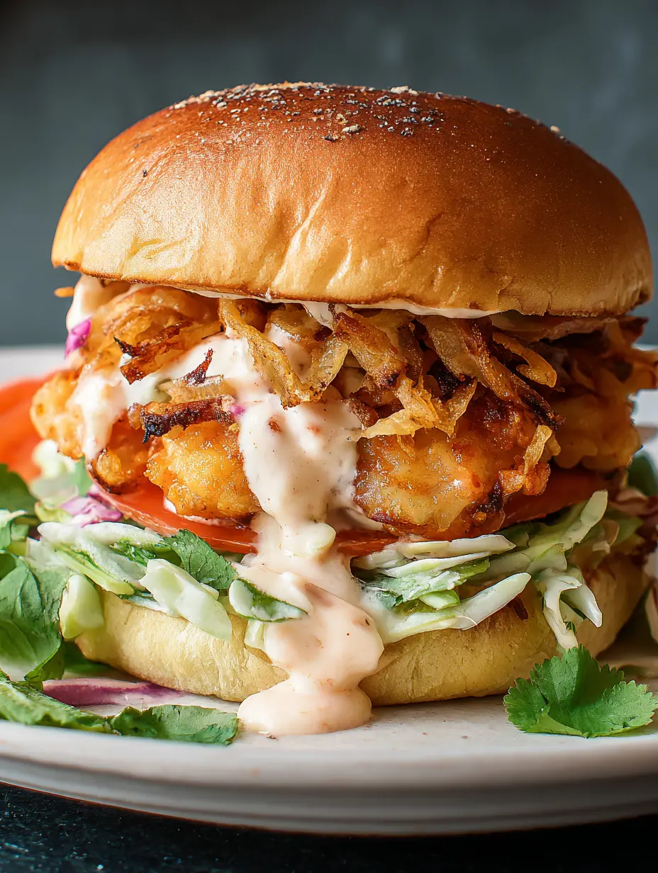 Kokosnuss Garnelen Burger