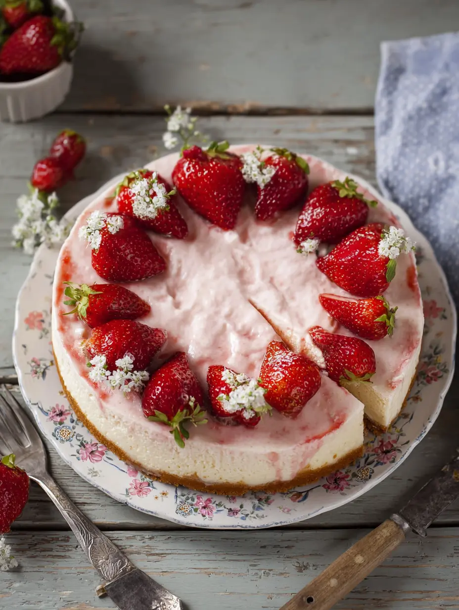 Leichter Erdbeer-Käsekuchen für den Sommer