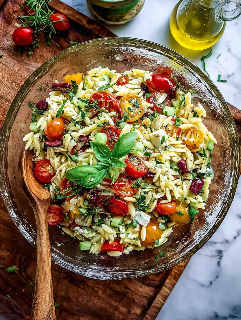 Mediterraner Orzo-Pasta-Salat