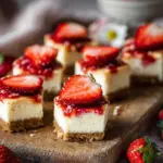 Mini Erdbeer-Käsekuchen-Häppchen