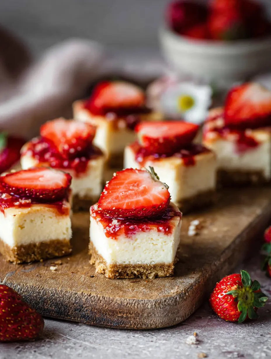 Mini Erdbeer-Käsekuchen-Häppchen