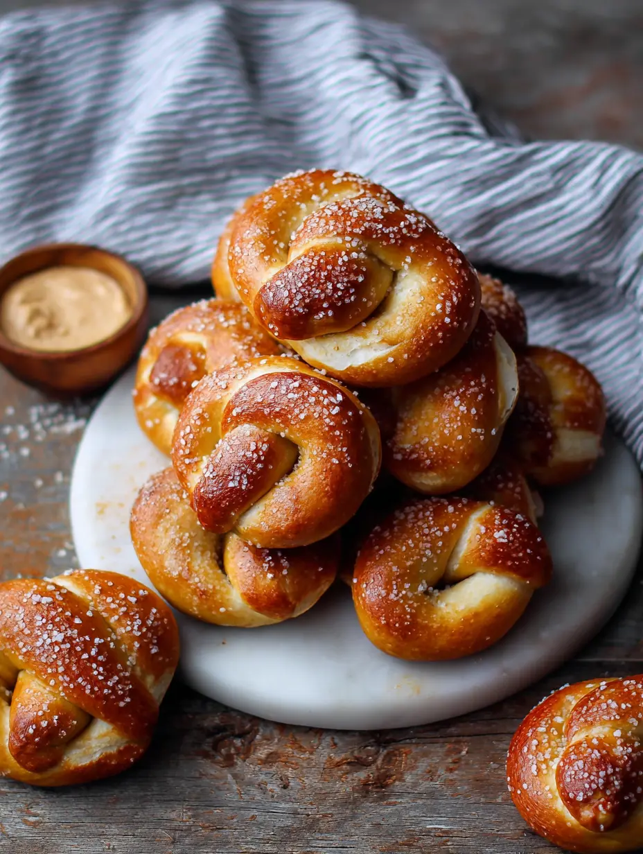 Perfekte mundgerechte weiche Brezeln