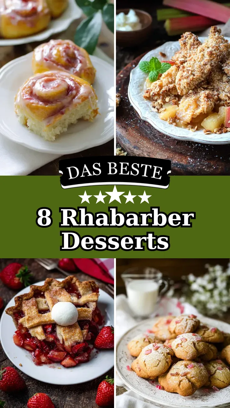 8 Kreative Rhabarber-Dessert-Rezepte zum Verlieben