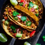 Saftige Hackfleisch-Hähnchen Taco-Pfanne