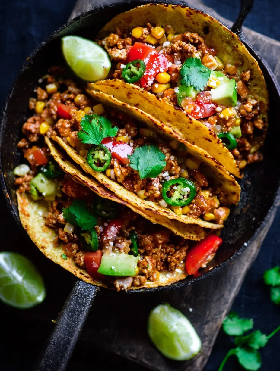Saftige Hackfleisch-Hähnchen Taco-Pfanne
