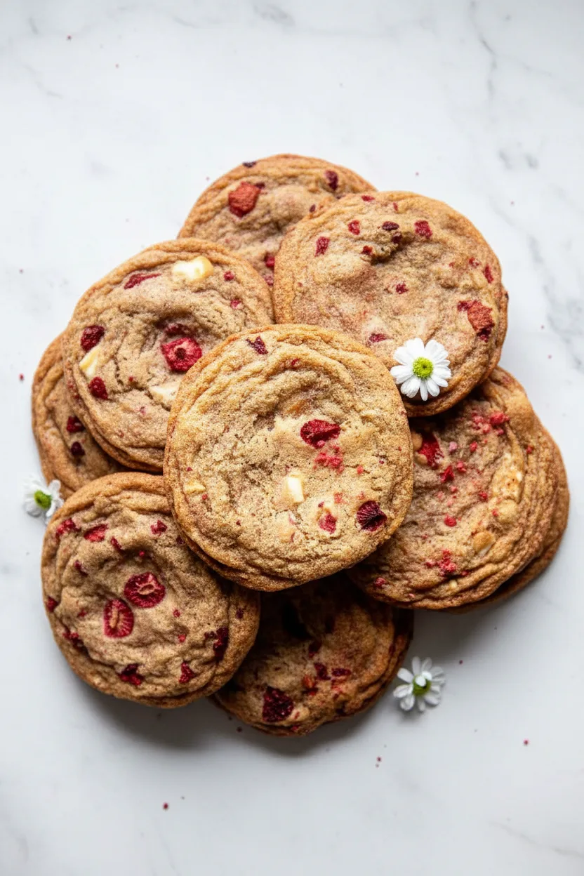 Weiche Erdbeer-Sahne-Cookies