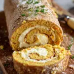 Weiche Karottenkuchen-Rolle mit Frischkäse-Füllung