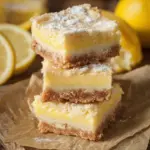 Zitronen-Käsekuchen-Riegel mit buttrigem Keksboden