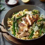 Zitronen-Spargel Hähnchen Pasta