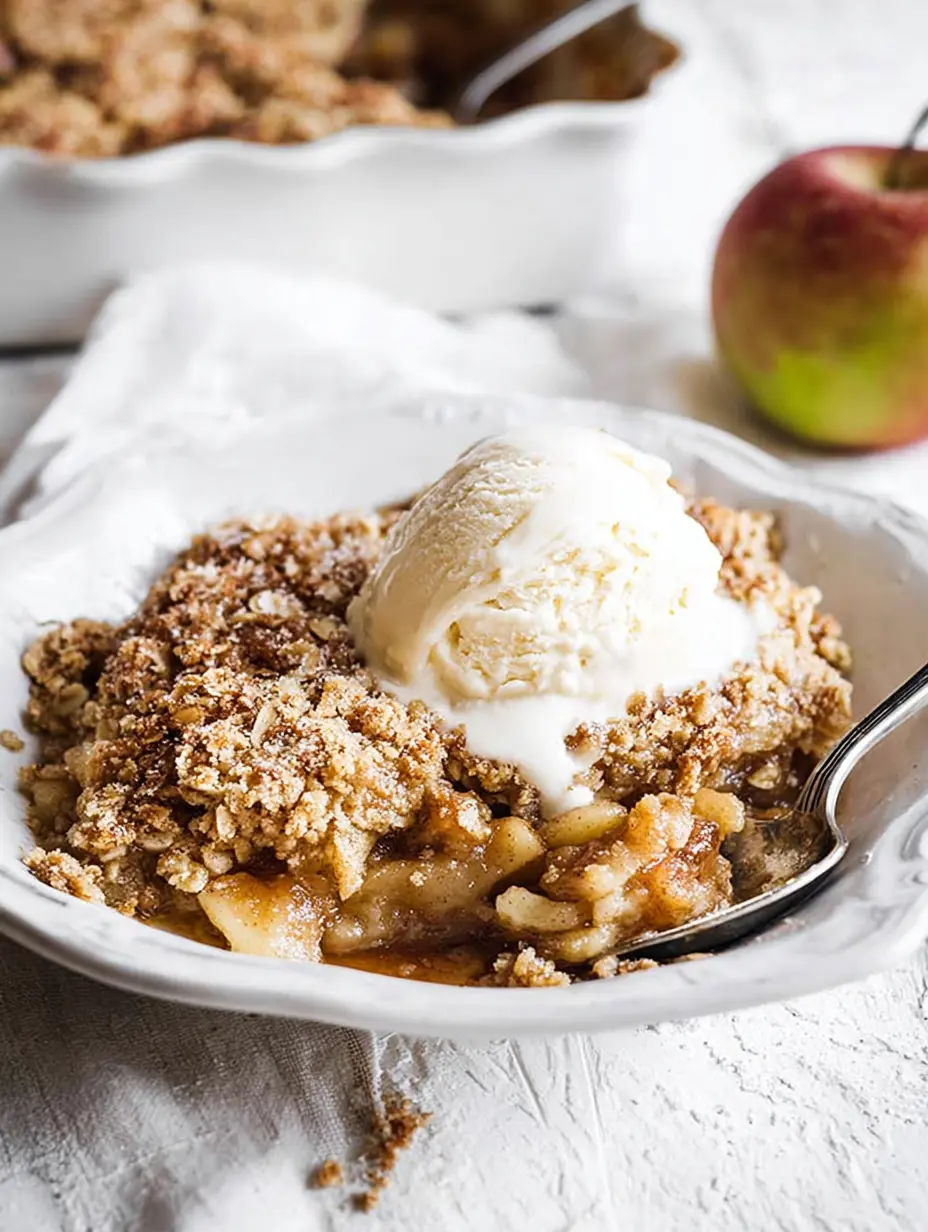 Altmodischer Apfel-Crisp