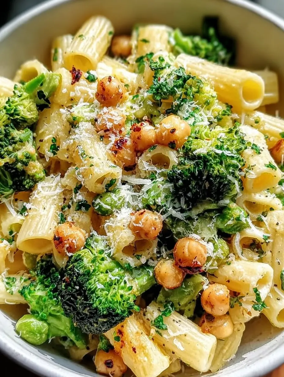 Brokkoli-Kichererbsen-Pasta