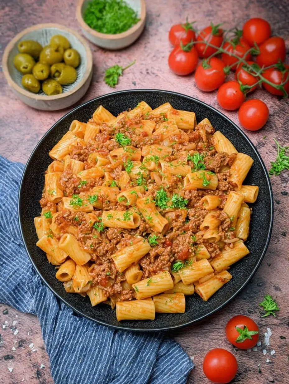 Cremige Rotel Rindfleisch Pasta