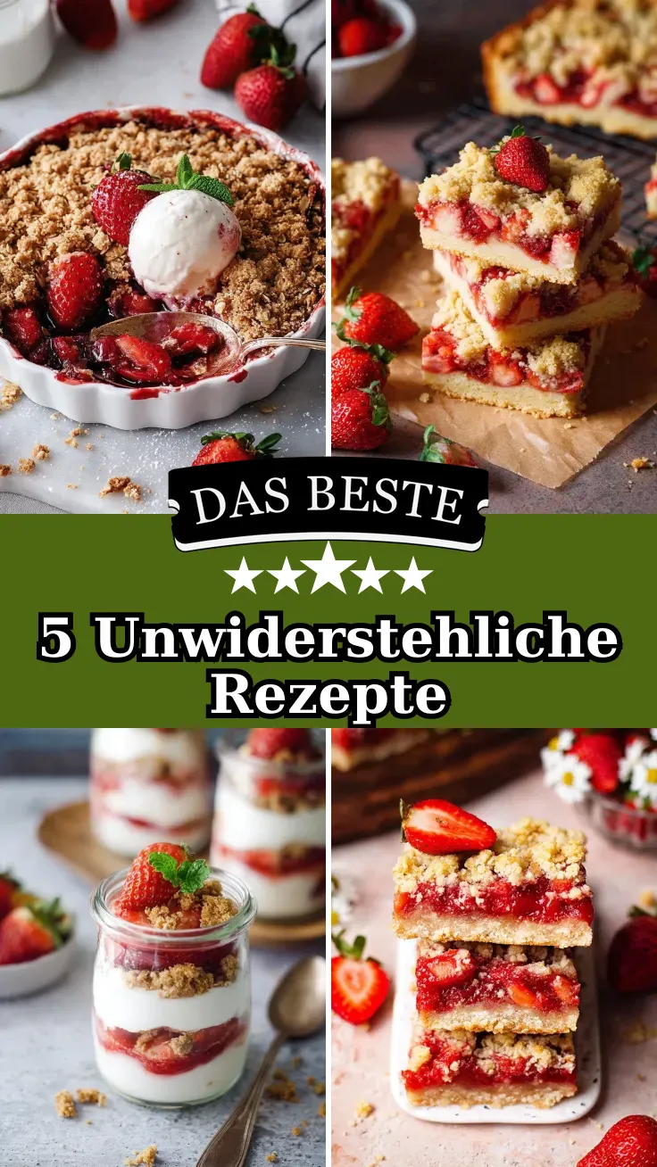 5 unwiderstehliche Erdbeer Crumble Rezepte zum Nachbacken