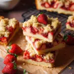 Erdbeer-Vanille-Crumble-Kuchen