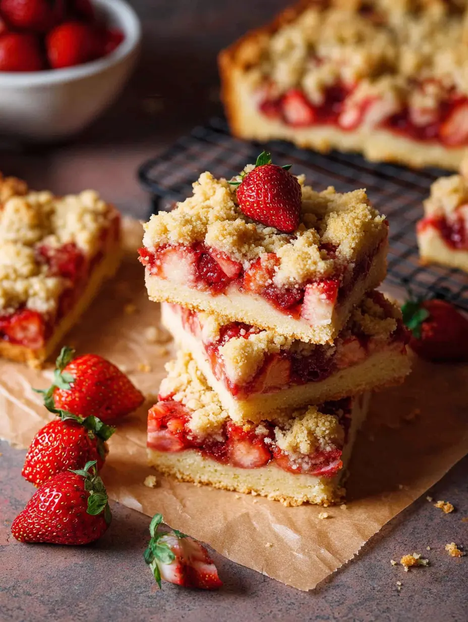 Erdbeer-Vanille-Crumble-Kuchen