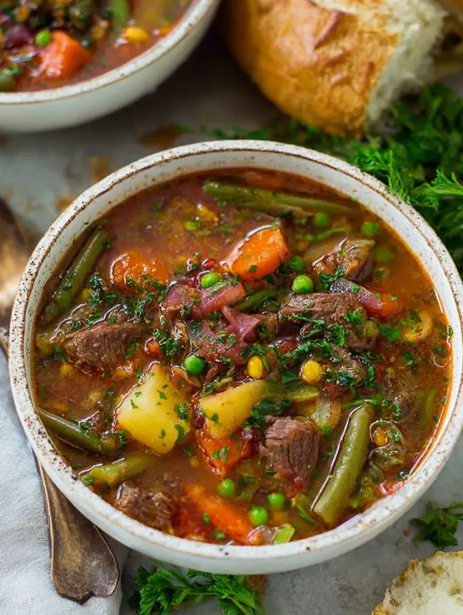 Gemüse-Rindfleisch Suppe