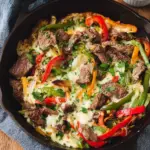 Gesunde Philly Cheesesteak Pfanne (Low Carb)