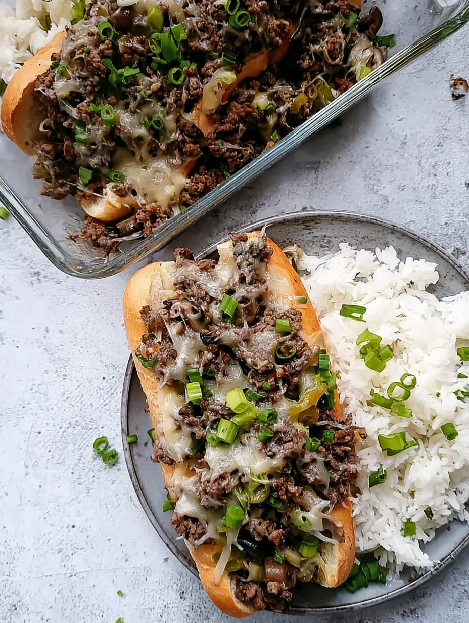Hackfleisch-Philly-Cheesesteak Meal Prep (25 Minuten)