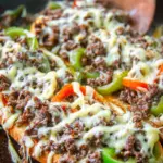 Hackfleisch Philly Cheesesteak Rezept (Keto)