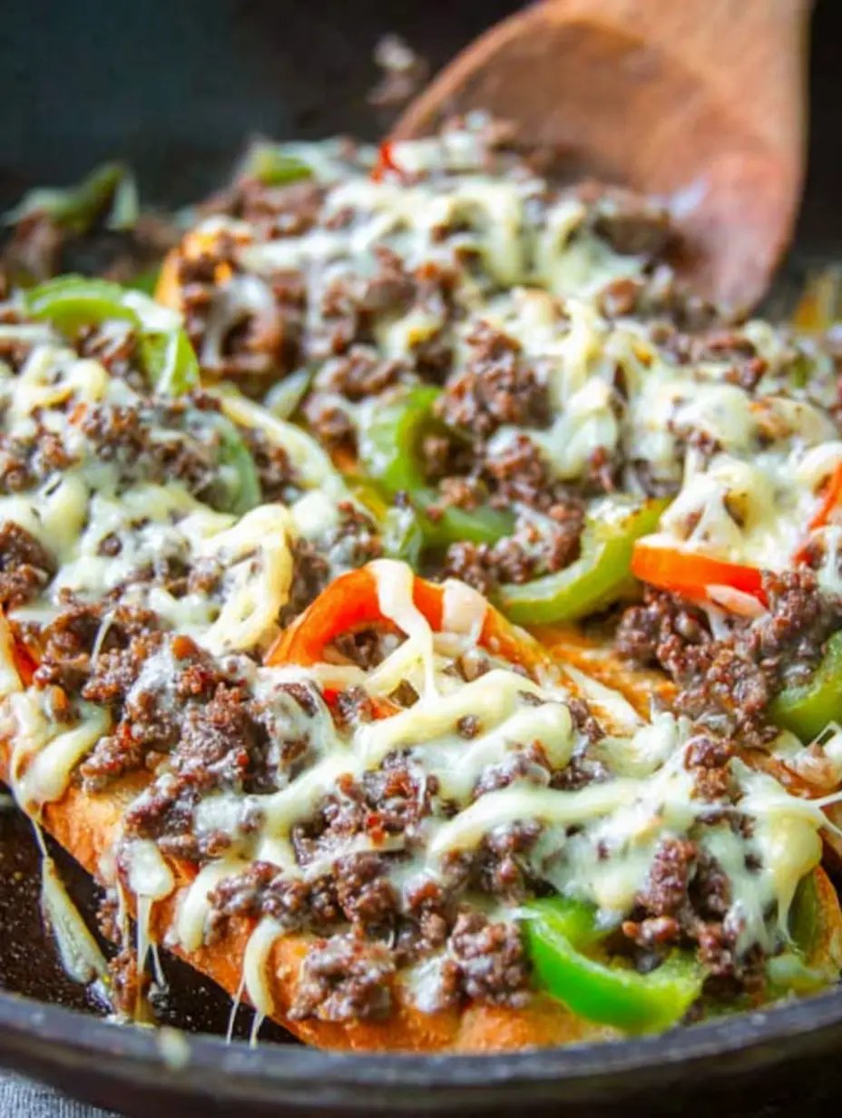 Hackfleisch Philly Cheesesteak Rezept (Keto)