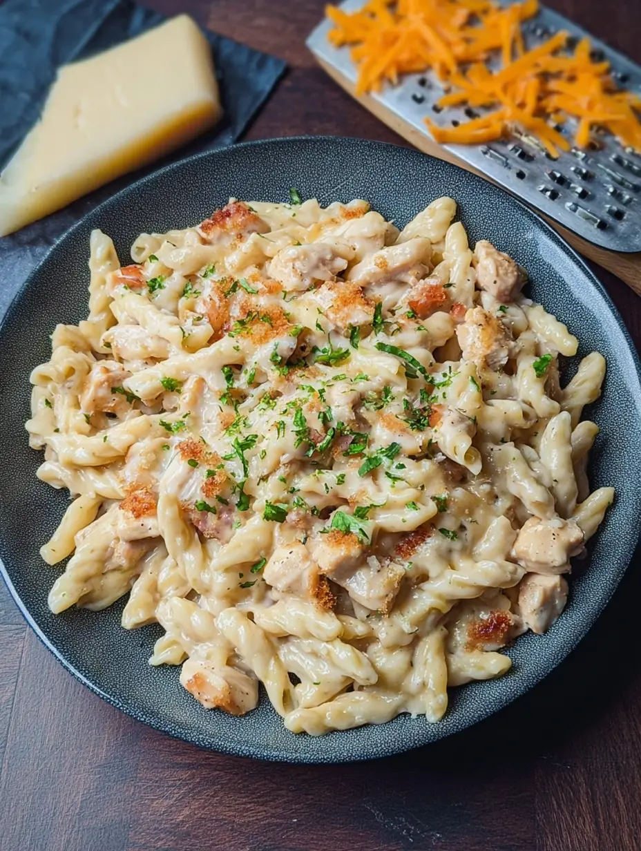 Käse-Hähnchen Pasta Meal Prep