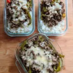 Philly-Cheesesteak-Reis-Bowl Meal Prep