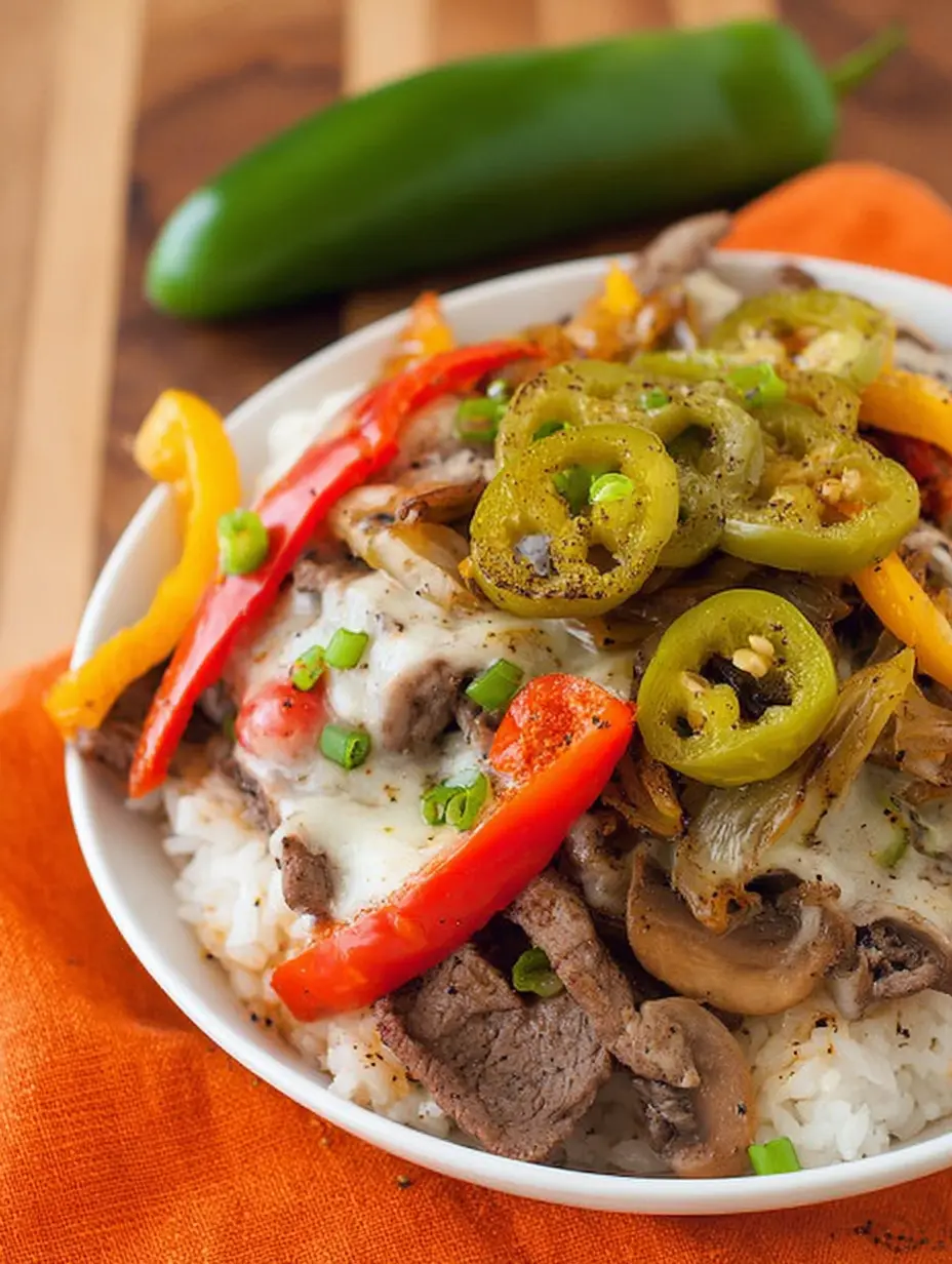 Philly Cheesesteak Reis-Bowls
