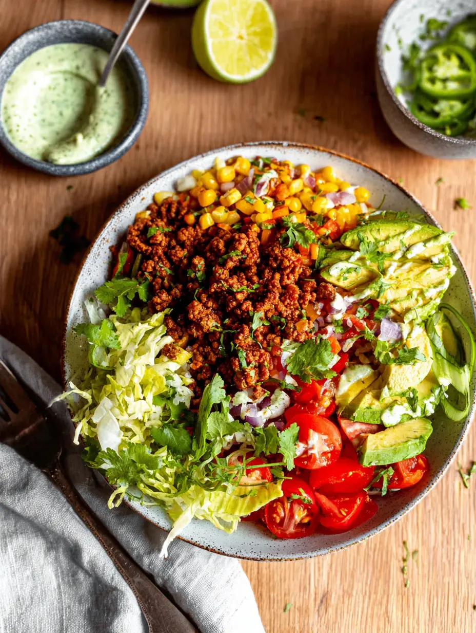 Rinderhackfleisch Taco Bowl
