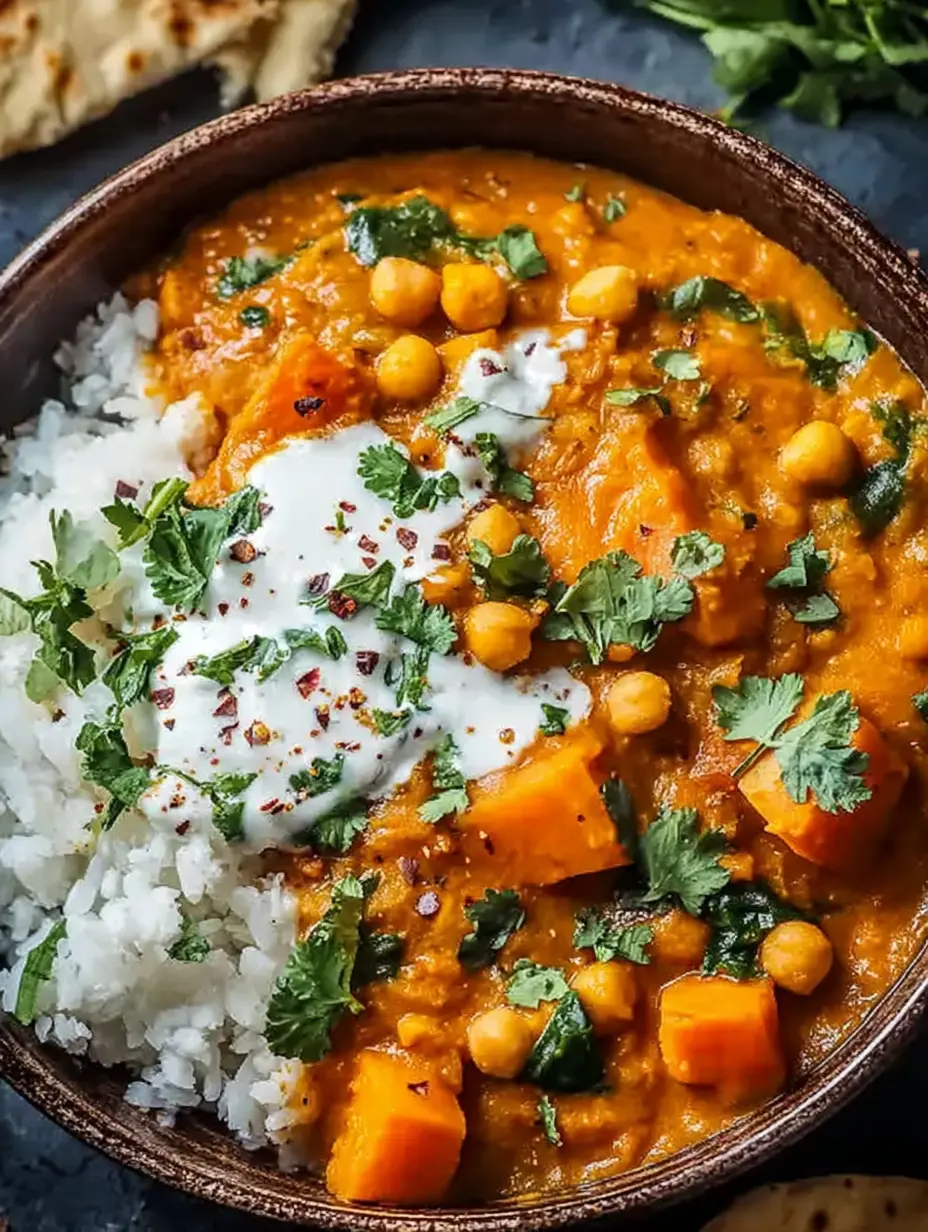 Süßkartoffel-Kichererbsen-Curry