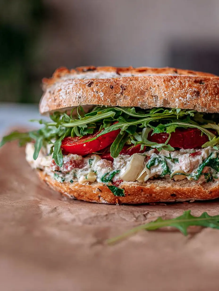 Spinat-Artischocken-Weiße-Bohnen-Sandwich (27 g Protein)