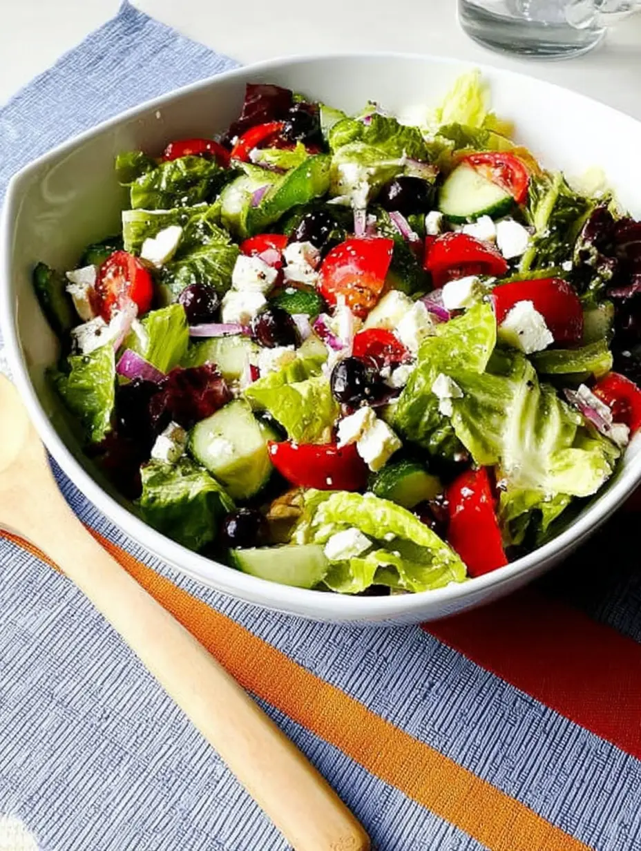 Amerikanischer griechischer Salat mit Salat